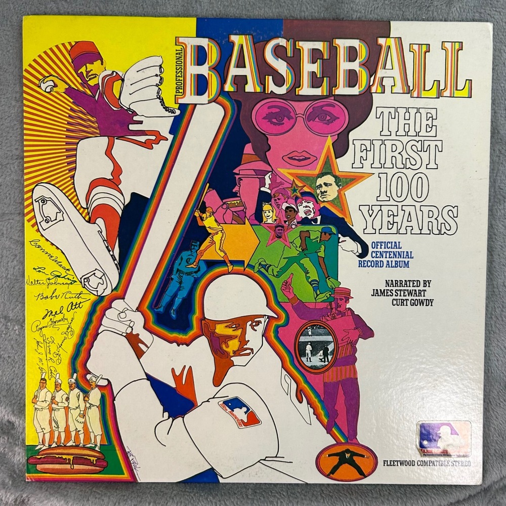 1969 Professional Baseball The First 100 Years Vinyl LP James Stewart MLB FCLP 3
